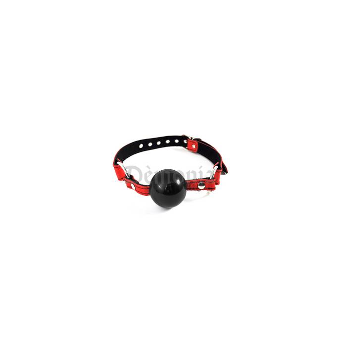 BAILLON BOULE NOIRE - ROTES UND SCHWARZES LEDER