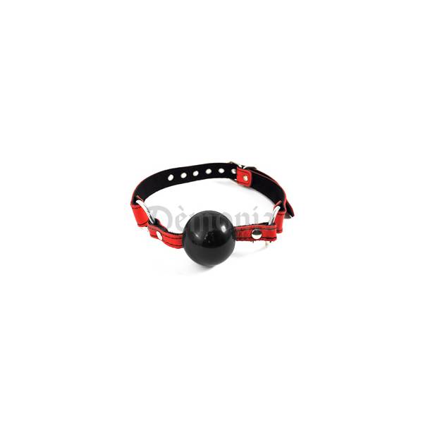 BAILLON BOULE NOIRE - ROTES UND SCHWARZES LEDER