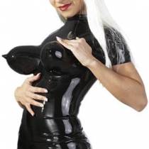 T-SHIRT LATEX BOOBS SCHWARZ