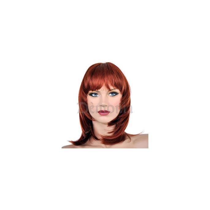 MITTELLANGE ROTE PERÜCKE