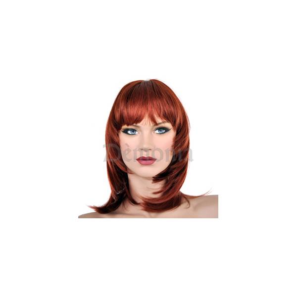 MITTELLANGE ROTE PERÜCKE