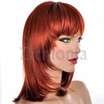 MITTELLANGE ROTE PERÜCKE