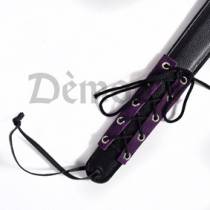 PADDLE AUS MAUVEFARBENEM UND SCHWARZEM LEDER