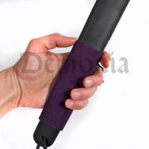 PURPLE AND BLACK LEATHER PADDLE