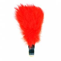 ABANICO DE PLUMAS ROJAS