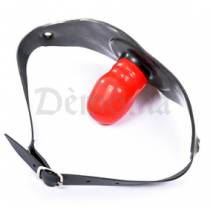 PENISBAVILLON AUS LATEX SCHWARZ UND ROT