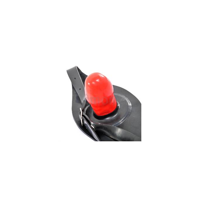 BAILLON PENIS EN LATEX NOIR ET ROUGE