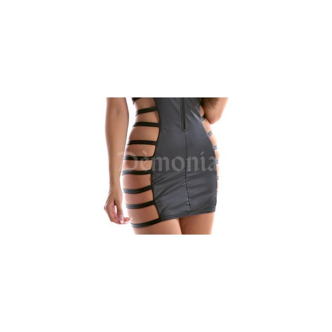 ROBE WETLOOK BANDES COTES