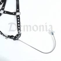 LEATHER HARNESS WITH ANAL HOOK