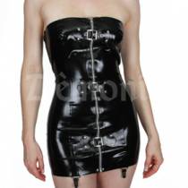 LATEX DRESS WITH 3 BUCKLES