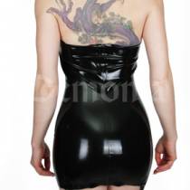 LATEX DRESS WITH 3 BUCKLES