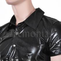 WETLOOK-BLUSE