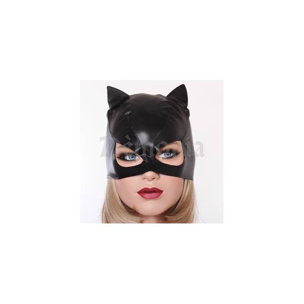 MASKE KLEINE KATZE SCHWARZER LACK