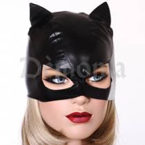 MASKE KLEINE KATZE SCHWARZER LACK