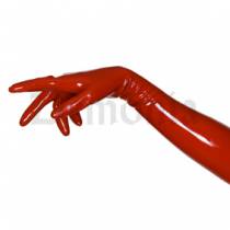 LONG RED LATEX GLOVES