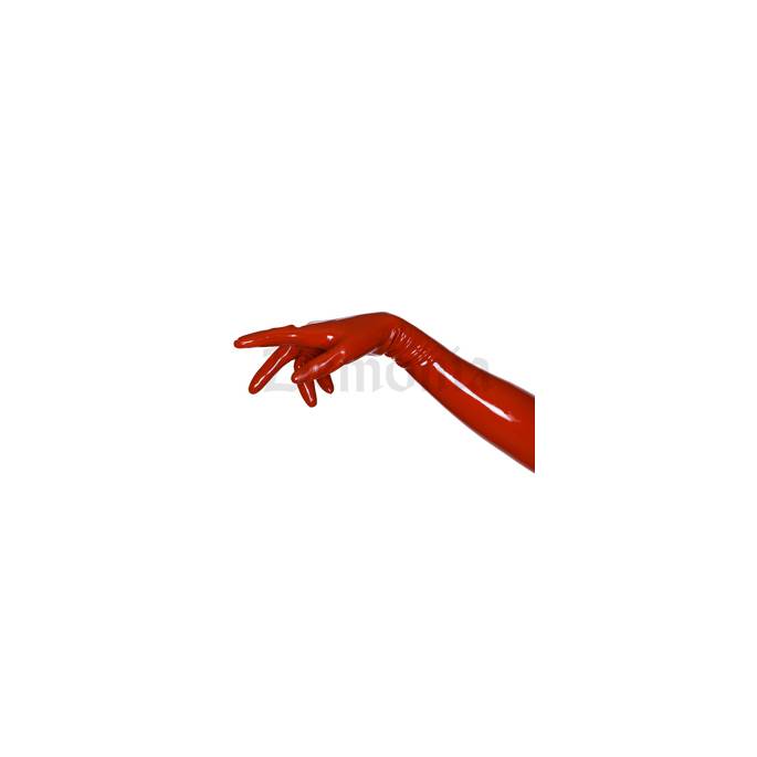 GANTS LONGS ROUGES EN LATEX