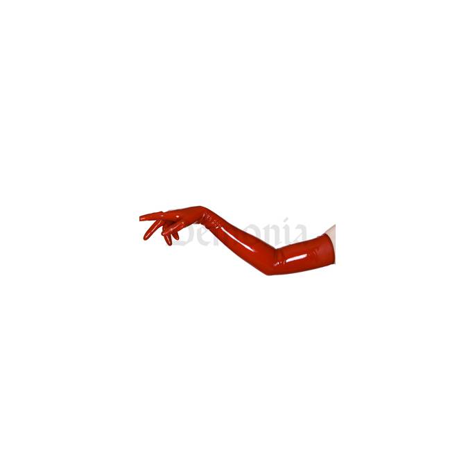 LANGE ROTE LATEXHANDSCHUHE