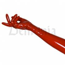 LANGE ROTE LATEXHANDSCHUHE