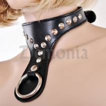 COLLIER CUIR AVEC CLOUS