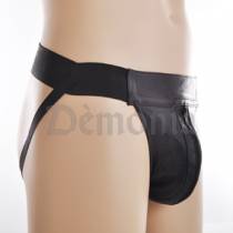 LEATHER JOCK STRAP AND ZIP