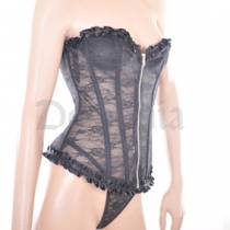 BLACK LACE CORSET