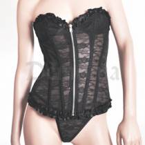 CORSET DENTELLE NOIR