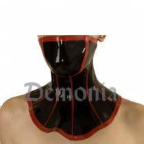 LATEXHALSKORSETT SCHWARZ UND ROT