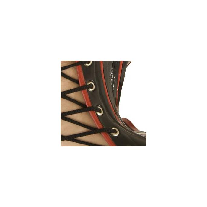 CORSET DE COU LATEX NOIR ET ROUGE