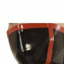 CUELLO CORSÉ LÁTEX NEGRO Y ROJO