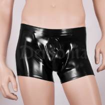 SHORT LATEX DOUBLE ZIP