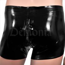 SHORT LATEX DOUBLE ZIP
