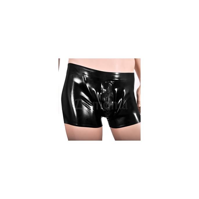 LATEX-SHORTS MIT DOPPELTEM REISSVERSCHLUSS