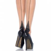 ZWEIFARBIGE KUBANISCHE STRÜMPFE NUDE/SCHWARZ