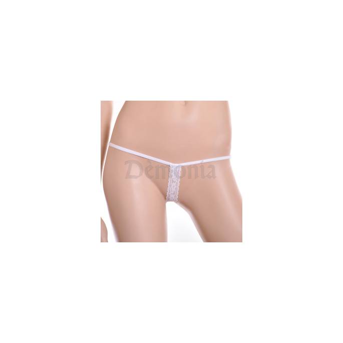 MINI TANGA DE ENCAJE BLANCO