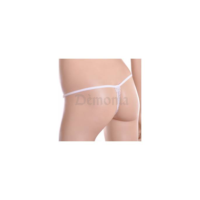 WHITE LACE MINI THONG