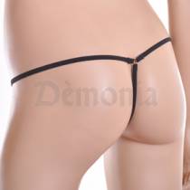 MINI BLACK STRING THONG
