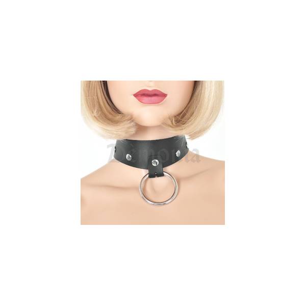 LEDERHALSBAND + GROSSER RING