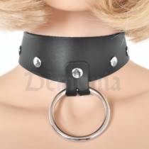 LEDERHALSBAND + GROSSER RING