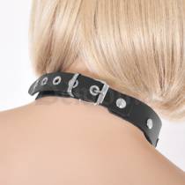 COLLIER CUIR + GROS ANNEAU