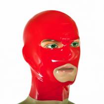 RED LATEX BALACLAVA ONE SIZE