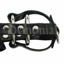 LEATHER AND METAL CHASTITY CAGE