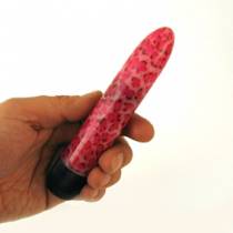 VIBRANT PINK LEOPARD DILDO