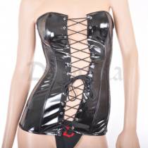 CORSET VINYLE LACET DEVANT