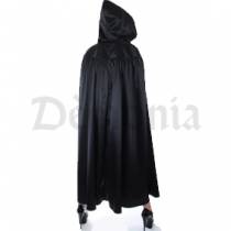 LONG CAPE WITH BLACK SATIN HOOD