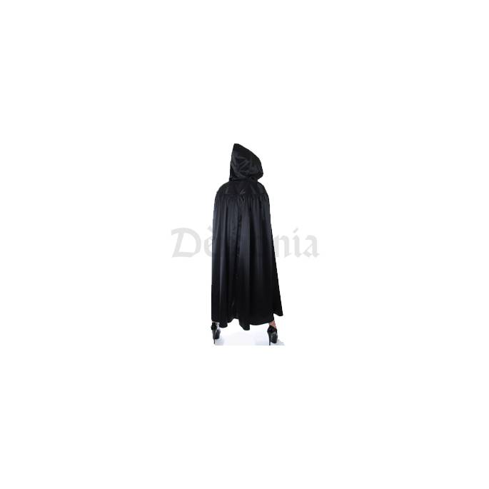 LONG CAPE WITH BLACK SATIN HOOD