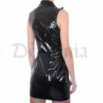 VESTIDO LARGO DE VINILO CON CREMALLERA