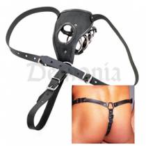 LEATHER BELT + CHASTITY CAGE