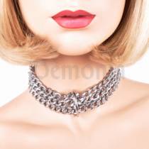 COLLIER CHAINES + ANNEAU