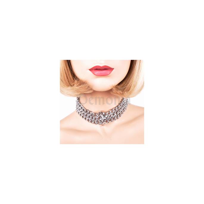 COLLIER CHAINES + ANNEAU