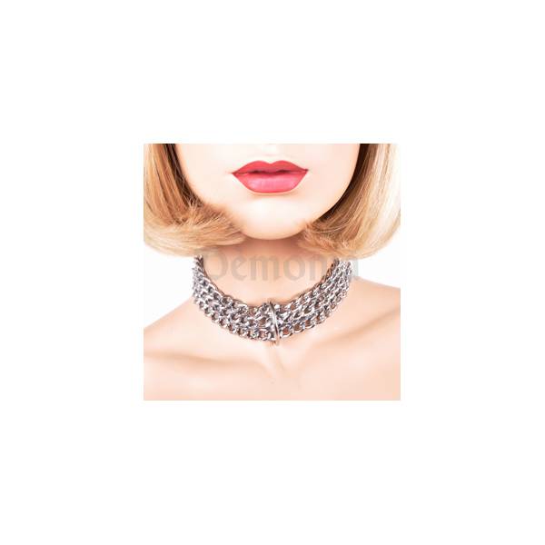 COLLIER CHAINES + ANNEAU